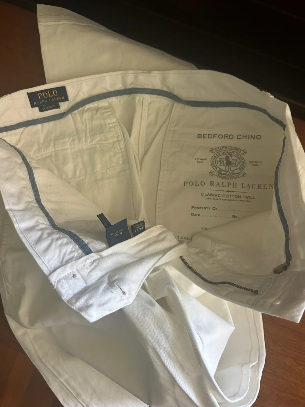 Men's Ralph Lauren White Cotton Chino Pants